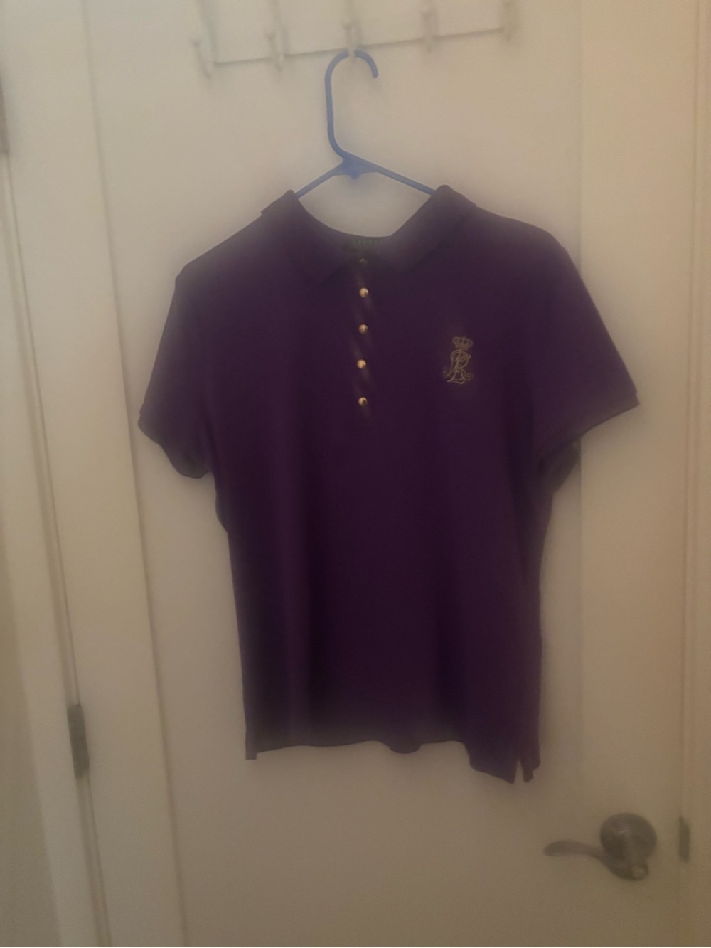 Lauren Ralph Lauren Purple Polo with Branded Tag